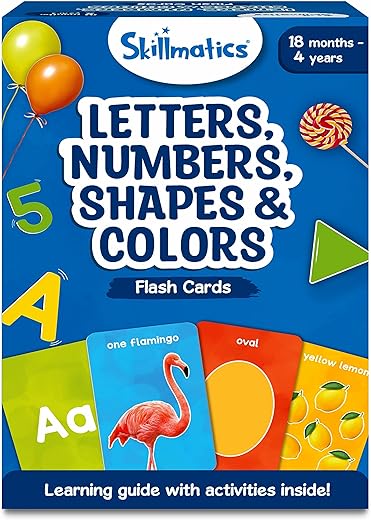 Skill-Matics Thick Flash Cards - Toddler Montessori Set: Engaging Early Learning Cards